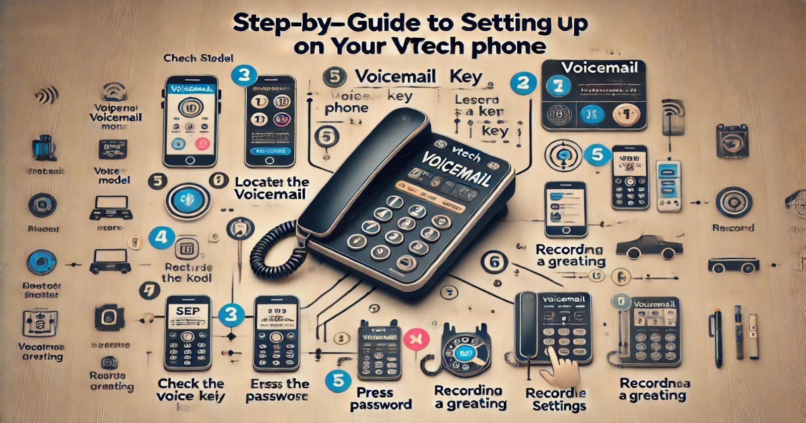 VTech phone voicemail setup